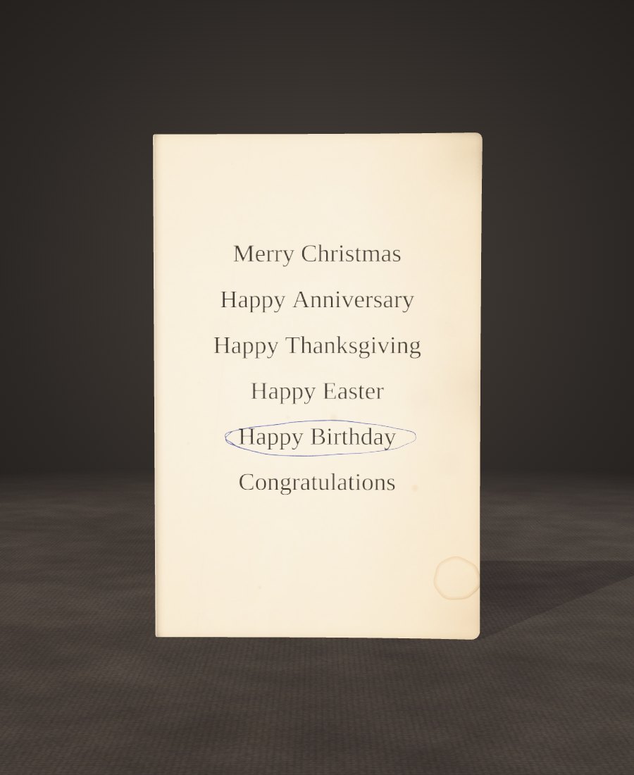 The card